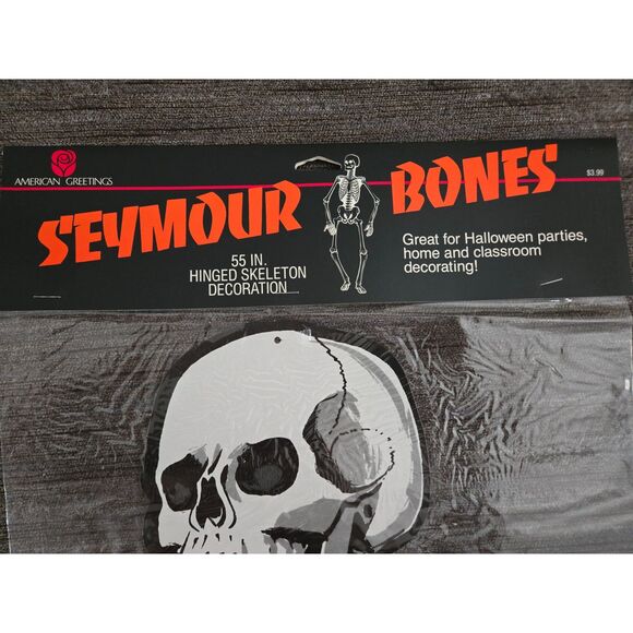 AMERICAN GREETINGS Seymour Bones Vintage 55" Hanging Hinged Skeleton Decor-NEW - Picture 4 of 6
